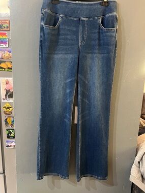 Halara Flex High Waisted Pockets Straight Leg Washed Casual Jeans